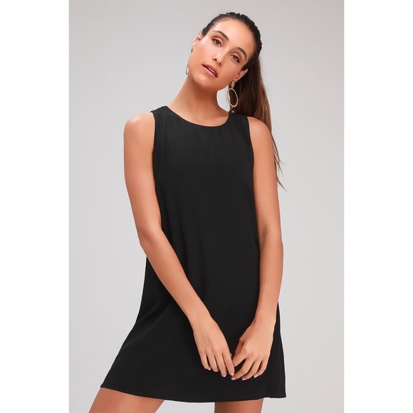Lulu’s Black Tank Shift Dress - Picture 1 of 7